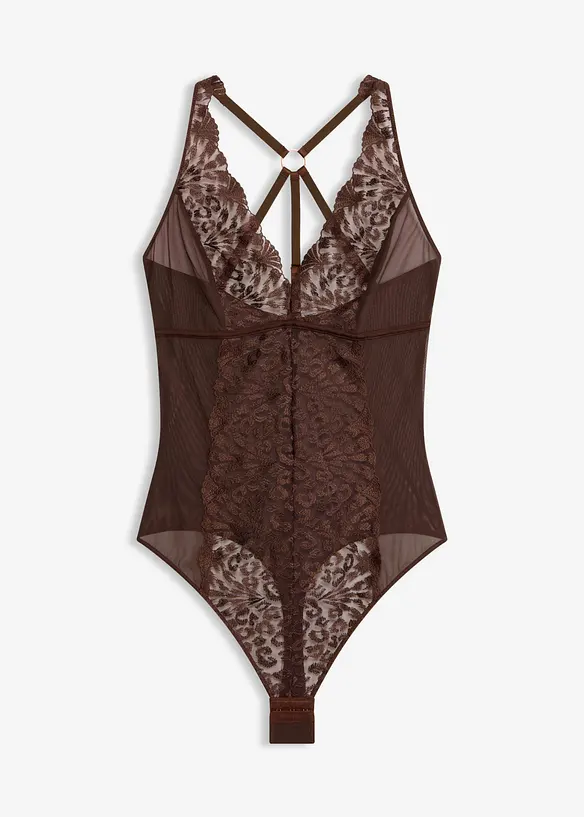 Stringbody utan bygel, med elegant broderi, bonprix
