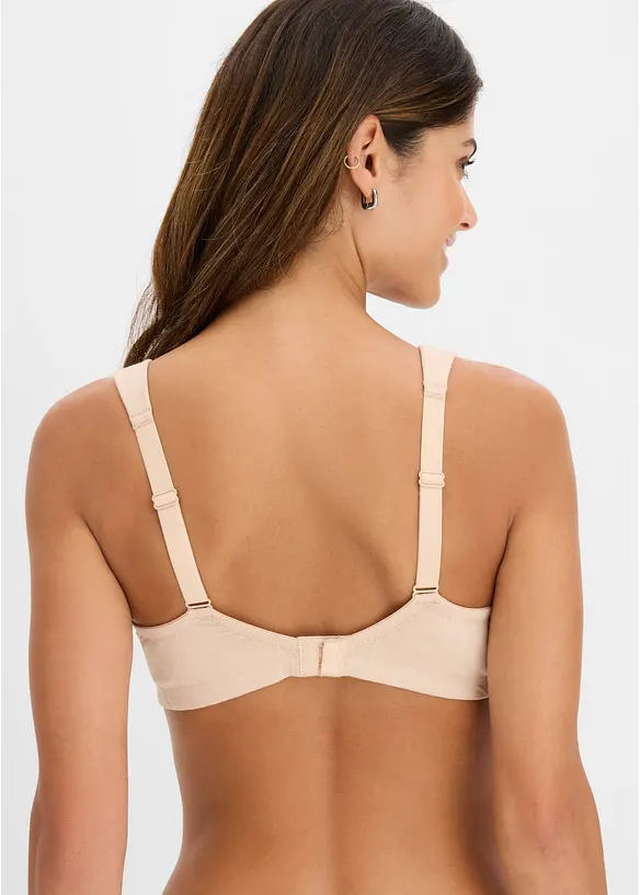 BH med bomull utan bygel  (3-pack), bonprix