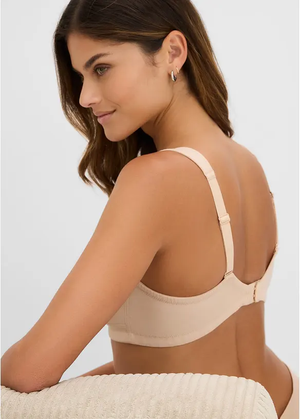 BH med bomull utan bygel  (3-pack), bonprix