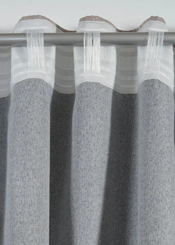 M&ouml;rkl&auml;ggande gardinl&auml;ngd i l&auml;tt glansig jacquard (1-pack), bonprix