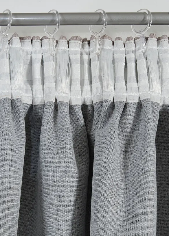 M&ouml;rkl&auml;ggande gardinl&auml;ngd i l&auml;tt glansig jacquard (1-pack), bonprix