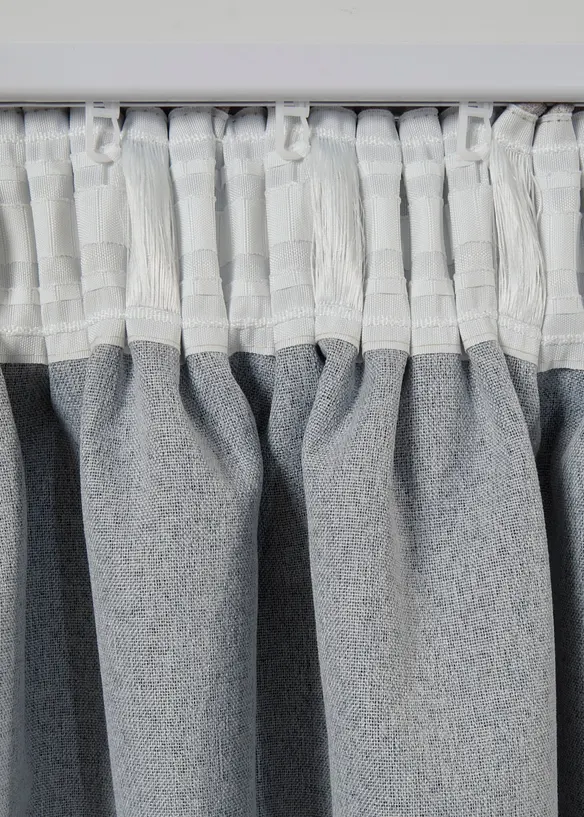 M&ouml;rkl&auml;ggande gardinl&auml;ngd i l&auml;tt glansig jacquard (1-pack), bonprix