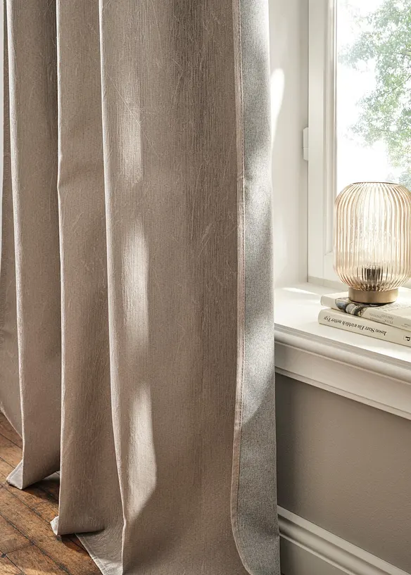 M&ouml;rkl&auml;ggande gardinl&auml;ngd i l&auml;tt glansig jacquard (1-pack), bonprix