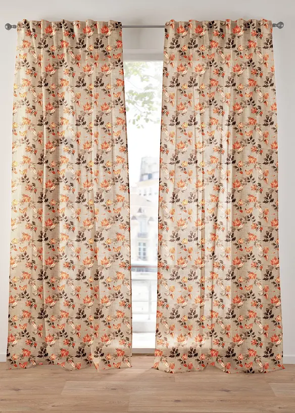 Gardin med l&auml;tt struktur (1-pack), bonprix