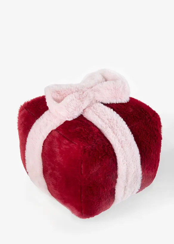 Fluffig prydnadskudde i form av en present, bonprix
