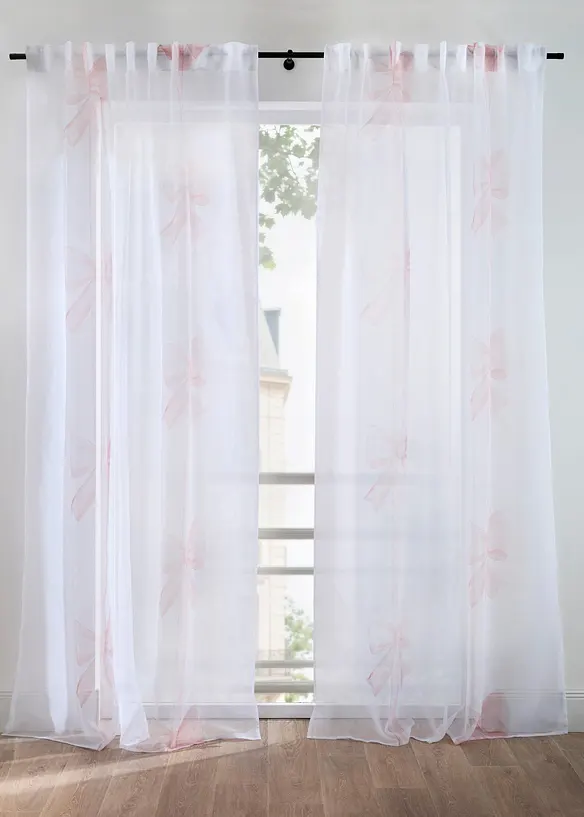 Gardin med l&auml;tt struktur och &aring;tervunnen polyester (1-pack), bonprix