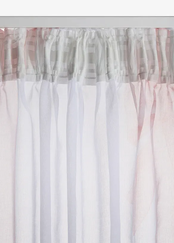 Gardin med l&auml;tt struktur och &aring;tervunnen polyester (1-pack), bonprix