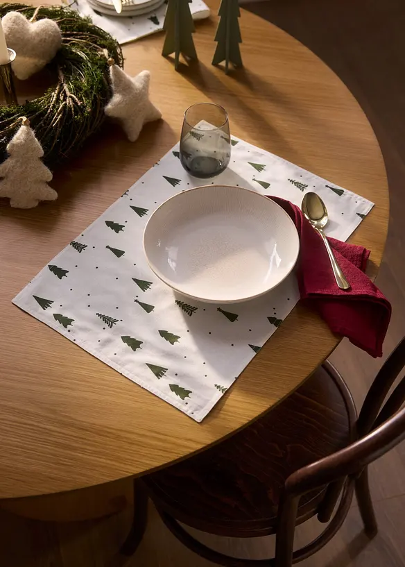 Bordstablett i ekologisk bomull (4-pack), bonprix