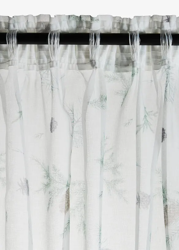 Gardin med l&auml;tt struktur och &aring;tervunnen polyester (1-pack), bonprix