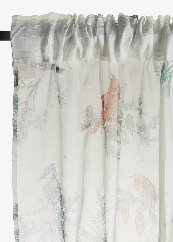 Gardin med l&auml;tt struktur och &aring;tervunnen polyester (1-pack), bonprix