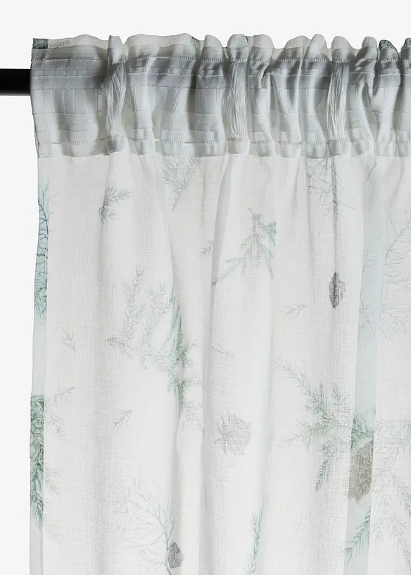 Gardin med l&auml;tt struktur och &aring;tervunnen polyester (1-pack), bonprix