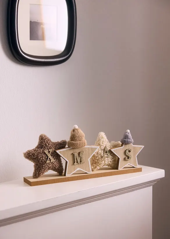 Prydnadsf&ouml;rem&aring;l med text och stj&auml;rnor, bonprix