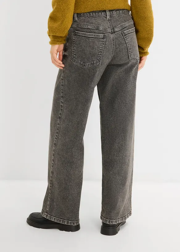 Wide Leg Jeans Mid Waist, bonprix