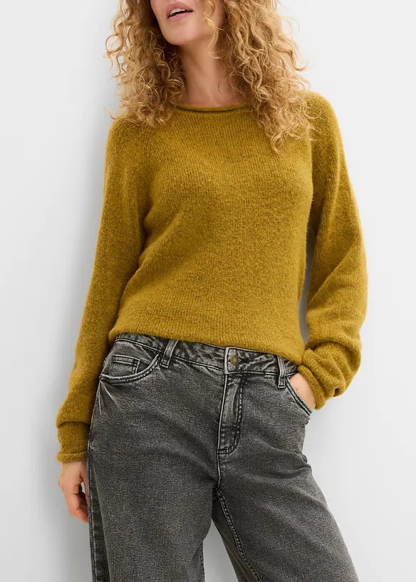 Wide Leg Jeans Mid Waist, bonprix