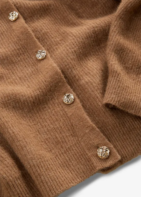 Cardigan i ylleblandning med alpackaull, bonprix