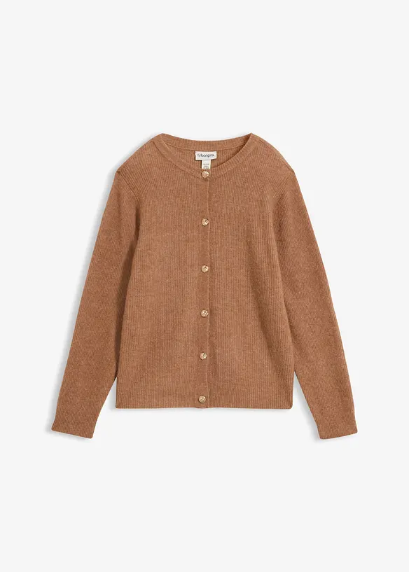 Cardigan i ylleblandning med alpackaull, bonprix