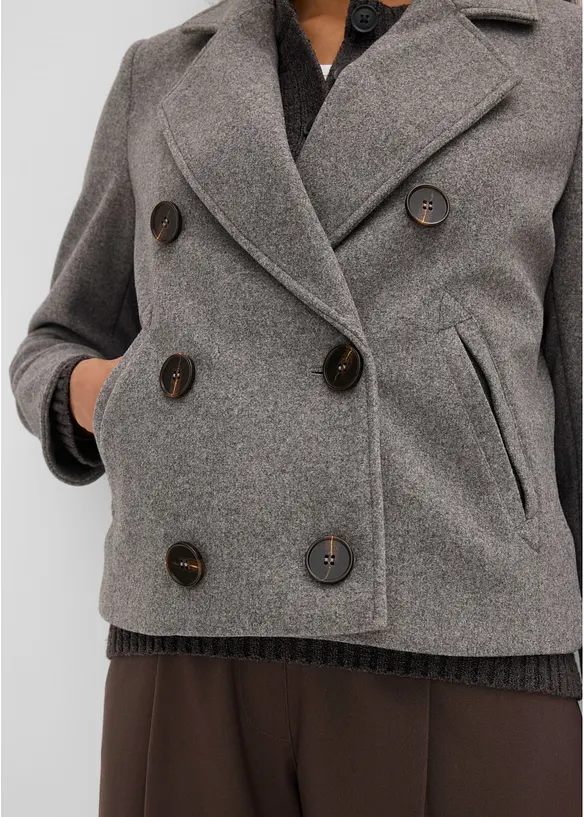 Kort jacka med yllelook, bonprix
