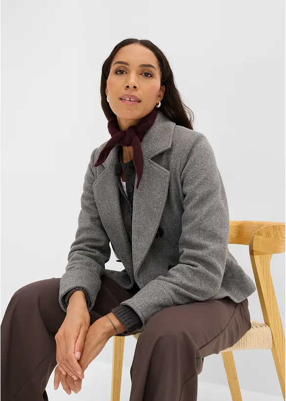 Kort jacka med yllelook, bonprix