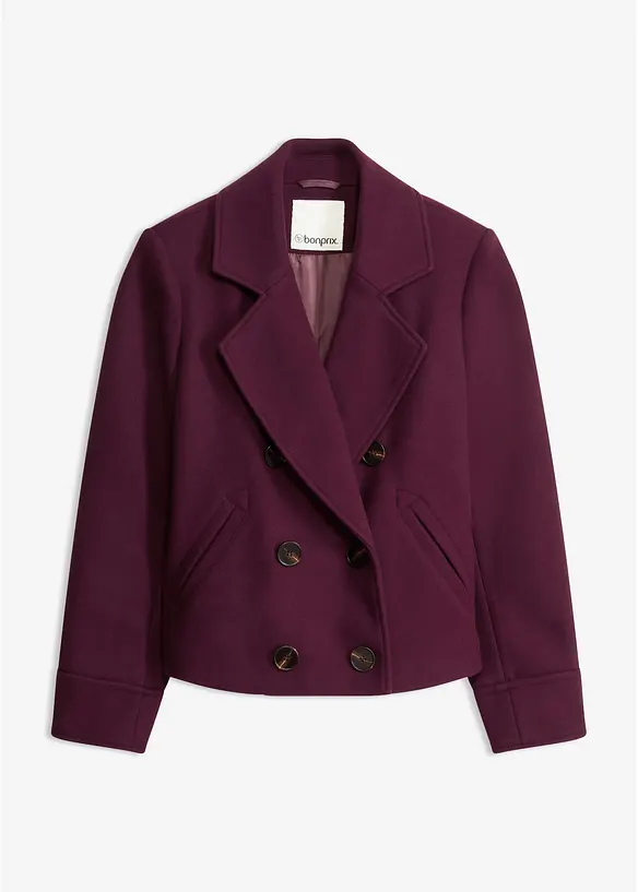 Kort jacka med yllelook, bonprix
