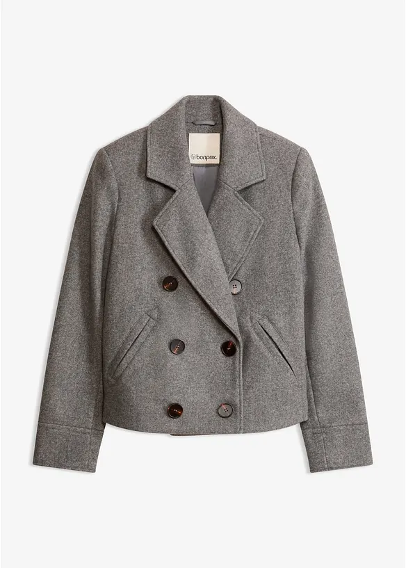 Kort jacka med yllelook, bonprix
