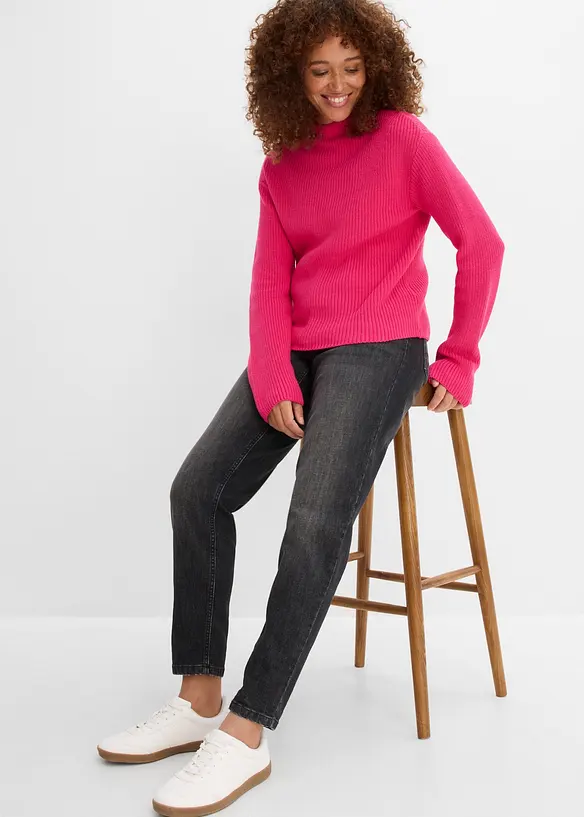 Mom Jeans High Waist, cropped, bonprix