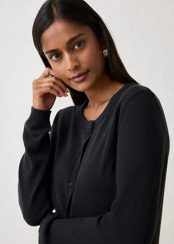 Cardigan i mjuk kashmir med Good Cashmere Standard&reg;, bonprix