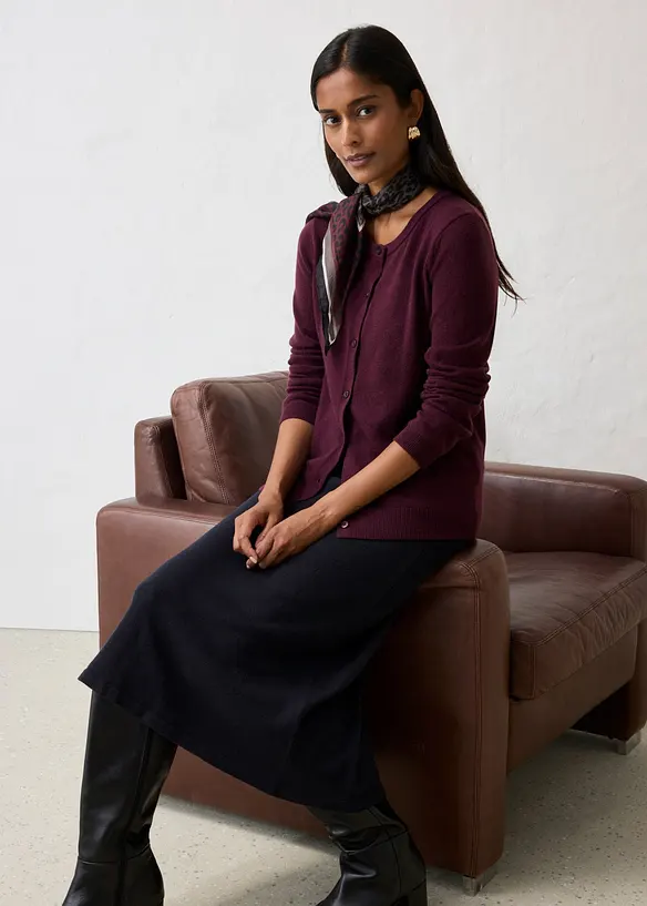 Cardigan i mjuk kashmir med Good Cashmere Standard&reg;, bonprix