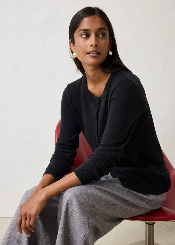 Cardigan i mjuk kashmir med Good Cashmere Standard&reg;, bonprix