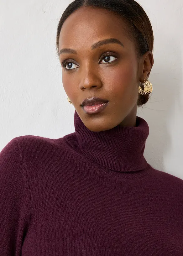 Polotr&ouml;ja i mjuk kashmirblandning med Good Cashmere Standard&reg;, bonprix