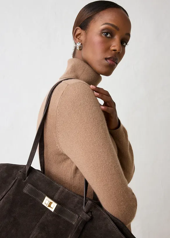 Polotr&ouml;ja i mjuk kashmirblandning med Good Cashmere Standard&reg;, bonprix