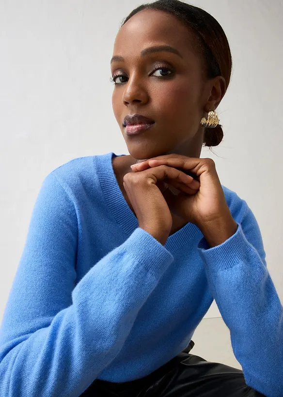 Tr&ouml;ja i mjuk kashmir med Good Cashmere Standard&reg;, bonprix