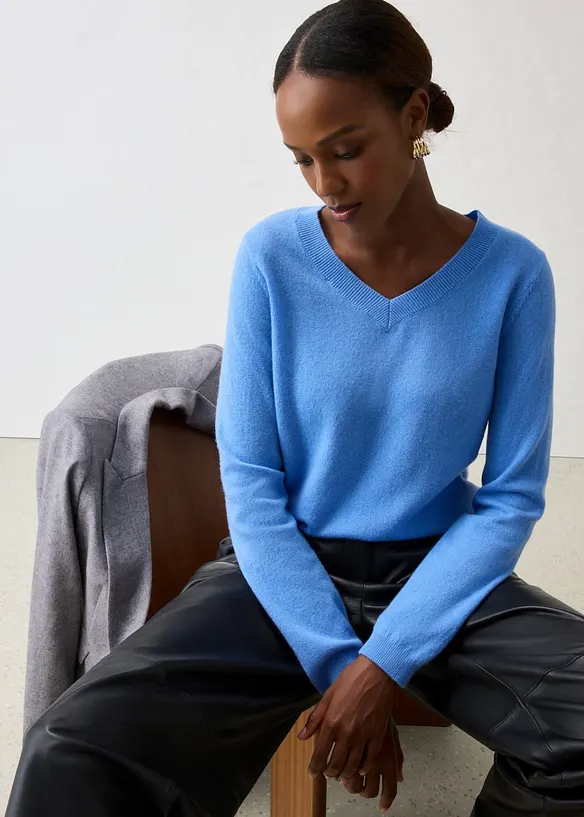 Tr&ouml;ja i mjuk kashmir med Good Cashmere Standard&reg;, bonprix