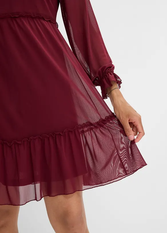 Jerseykl&auml;nning av tunn mesh, bonprix