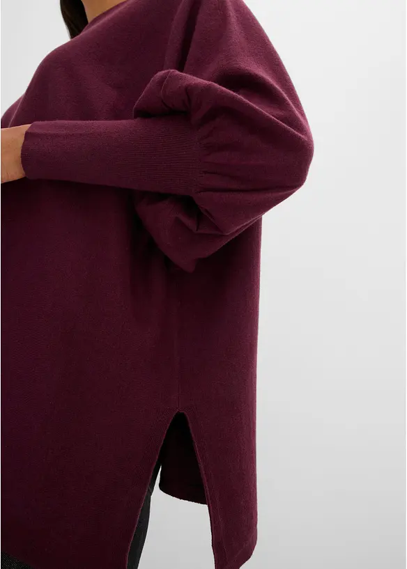 Stickad cape med flikig nederkant, bonprix
