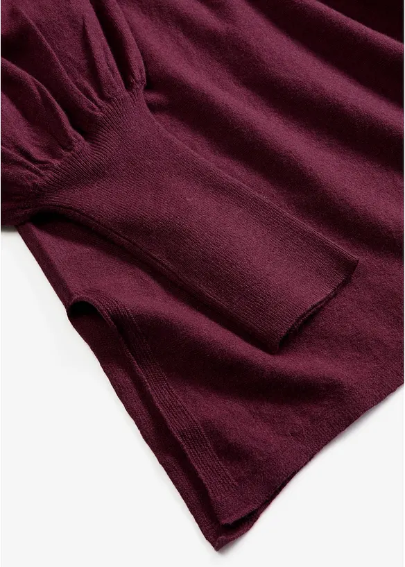 Stickad cape med flikig nederkant, bonprix