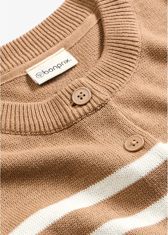 Kort cardigan i bomullsmix, bonprix