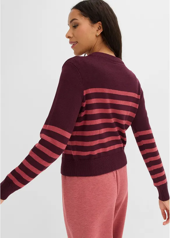 Kort cardigan i bomullsmix, bonprix