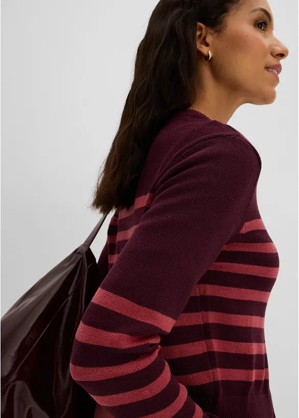 Kort cardigan i bomullsmix, bonprix