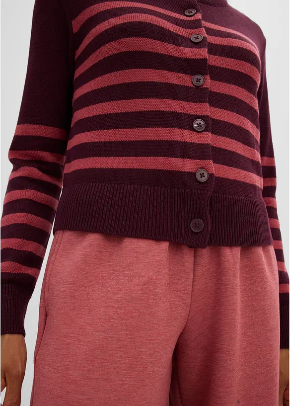 Kort cardigan i bomullsmix, bonprix