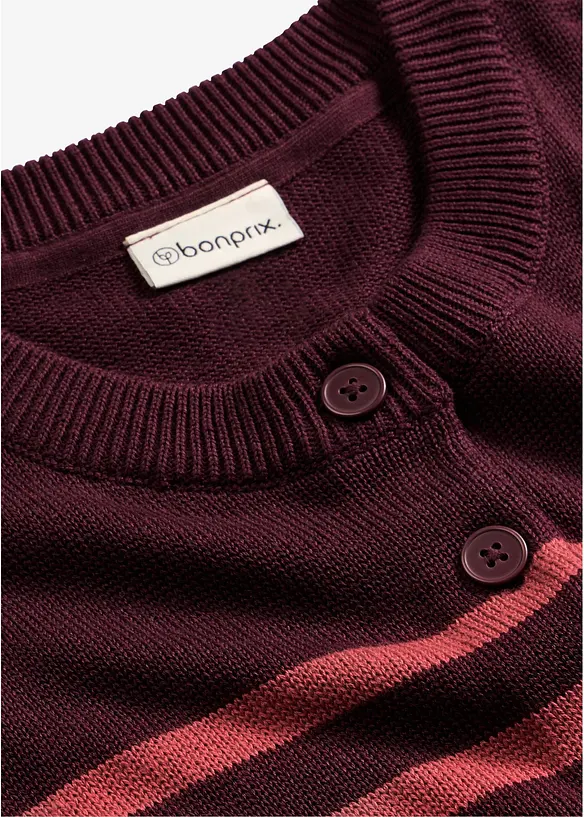 Kort cardigan i bomullsmix, bonprix
