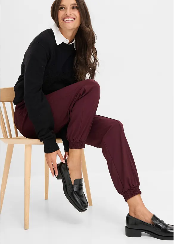 Joggpants i materialmix, bonprix