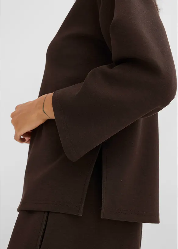 Sweatshirt i stabil trik&aring;, bonprix