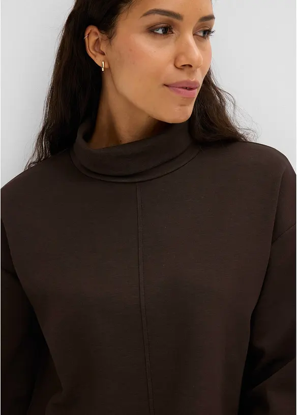 Sweatshirt i stabil trik&aring;, bonprix