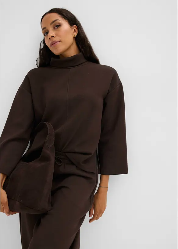 Sweatshirt i stabil trik&aring;, bonprix
