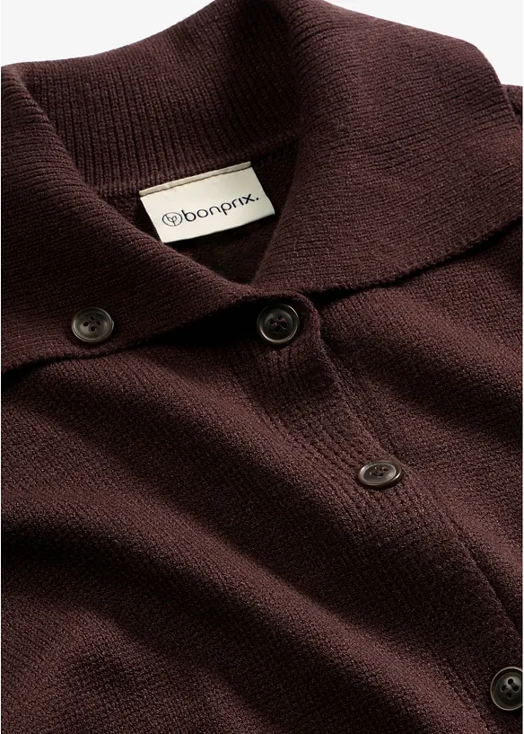 Stickad cardigan i ledig modell, av viskosmix, bonprix