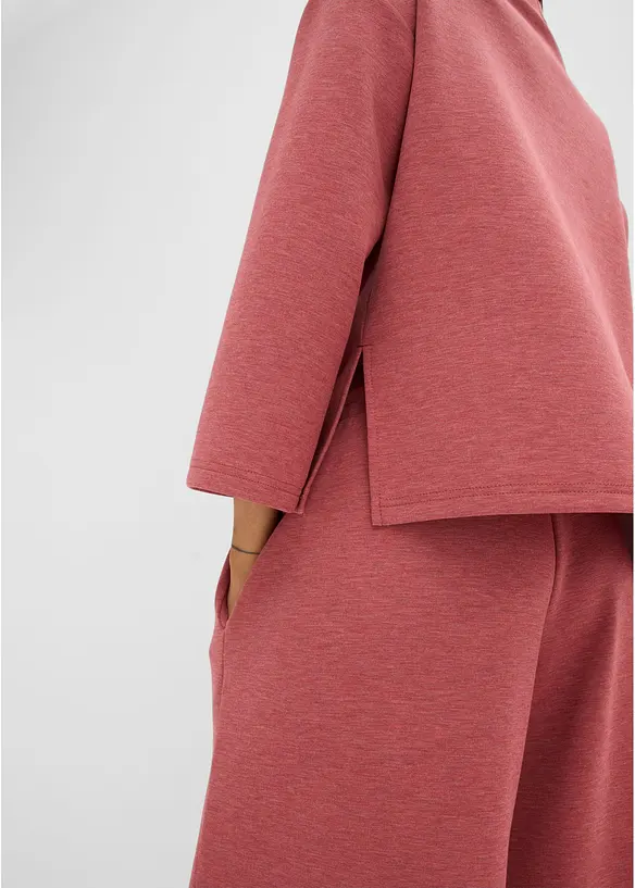 Sweatshirt i stabil trik&aring;, bonprix