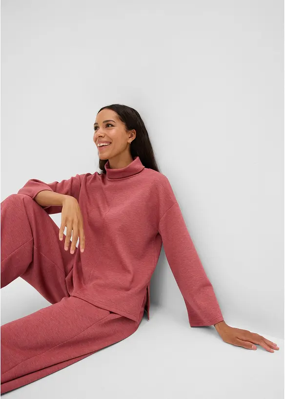 Sweatshirt i stabil trik&aring;, bonprix