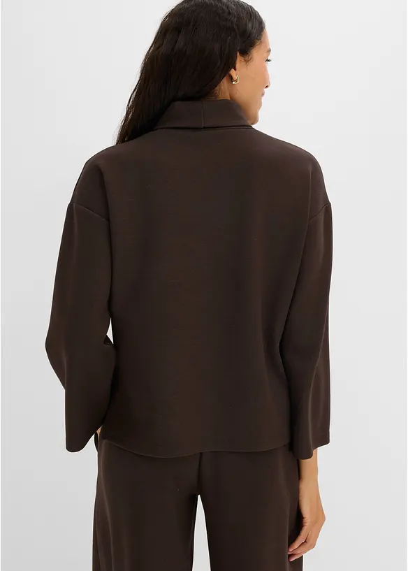 Sweatshirt i stabil trik&aring;, bonprix