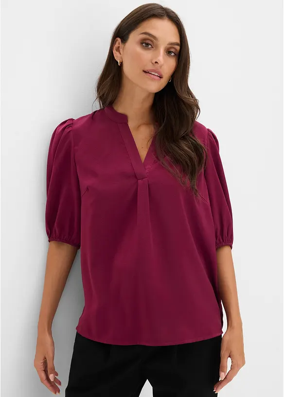 Blustunika av satin med mjukt fall, bonprix