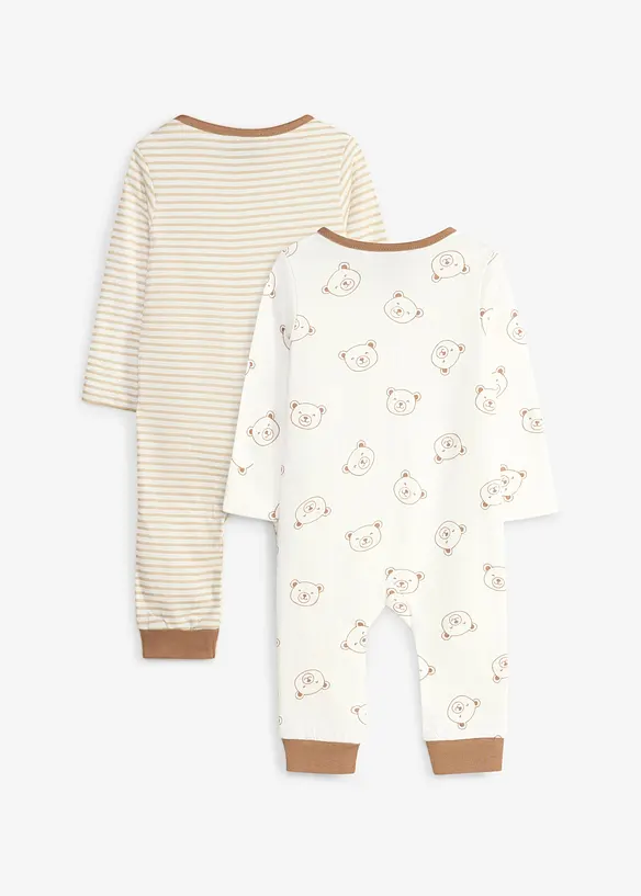 Pyjamas f&ouml;r bebis av ekologisk bomull (2-pack), bonprix